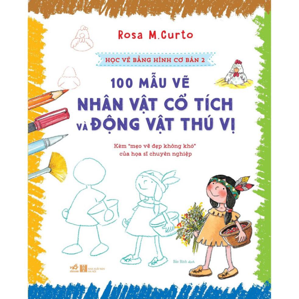 Sách - HỌC VẼ BẰNG HÌNH CƠ BẢN - 100 mẫu vẽ