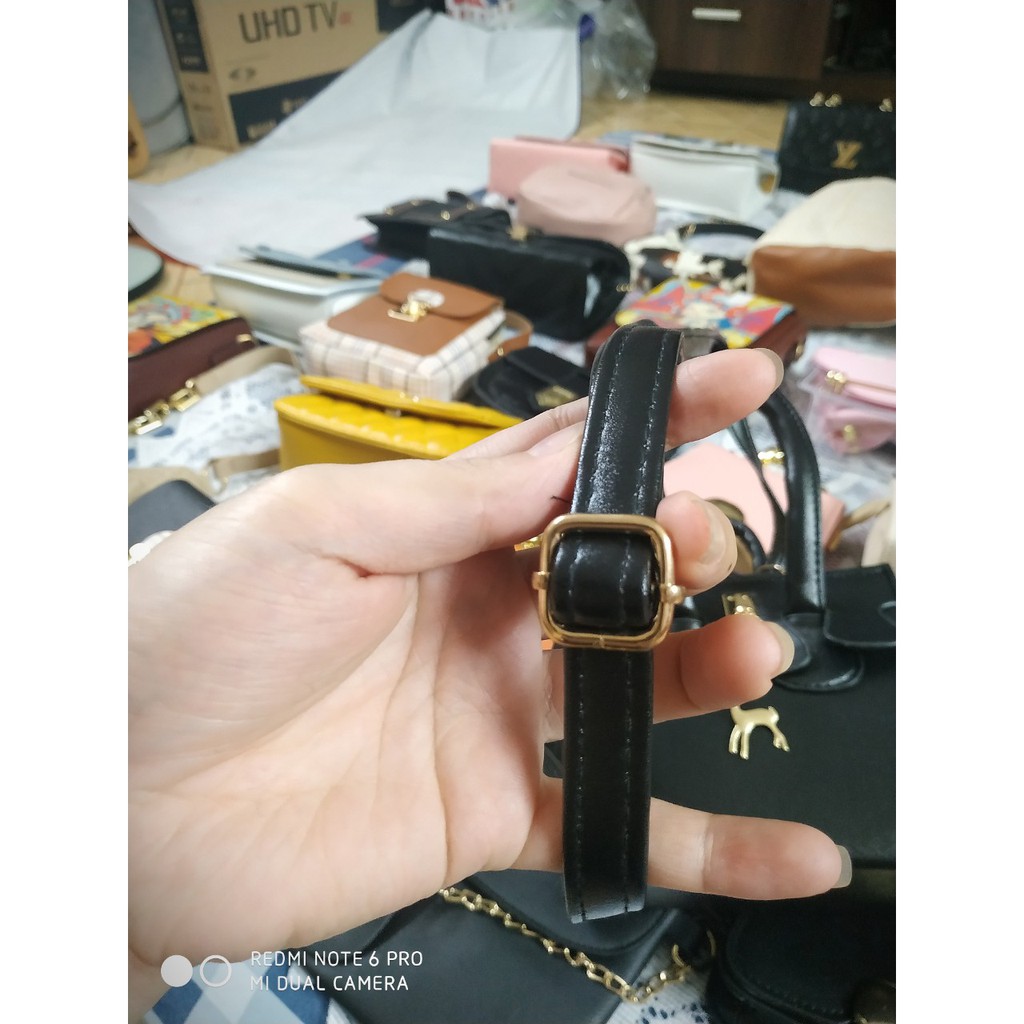 Túi xách nữ form nhỏ thời trang hai màu đen & be | BigBuy360 - bigbuy360.vn