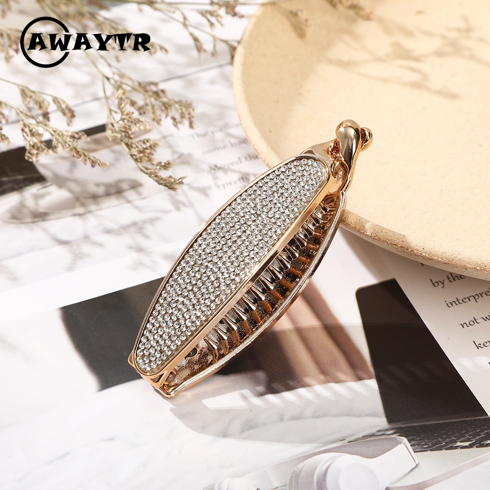 Kẹp tóc đính pha lê ngọc trai nhân tạo thời trang cho nữ