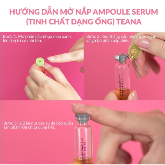 Tinh chất dưỡng da giảm đỏ, viêm và phục hồi da nhạy cảm TEANA “Super Peptides” Anti-Redness Aid Kit Serum 10ml/20ml
