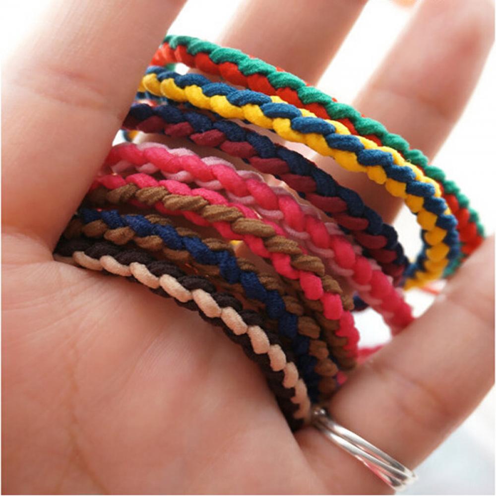 10pcs Accessories Random Color Braided Colorful Wave Hairband