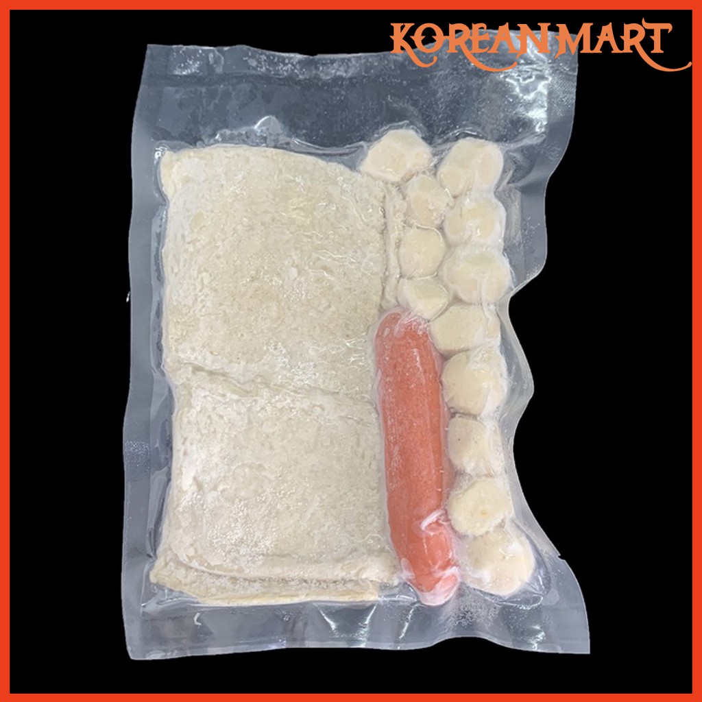 Combo 500g bánh gạo hàn quốc Sannadle + 100g sốt tokbokki + 250g chả cá, xúc xích, viên chiên