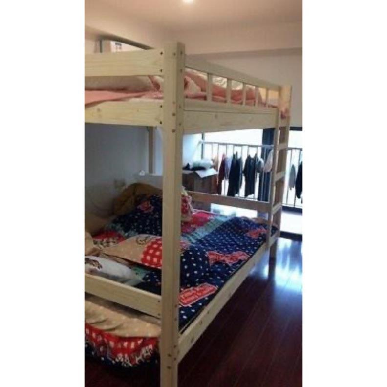 Giường tầng, giường gỗ thông không mối mọt KT 90 x 190 x 160
