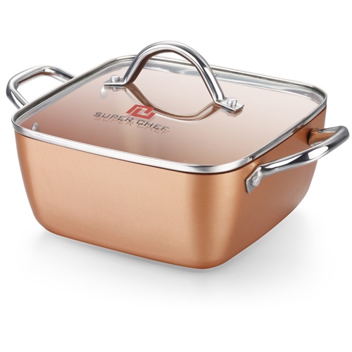 NỒI VUÔNG NẮP KÍNH ĐÁY TỪ SUPER CHEF