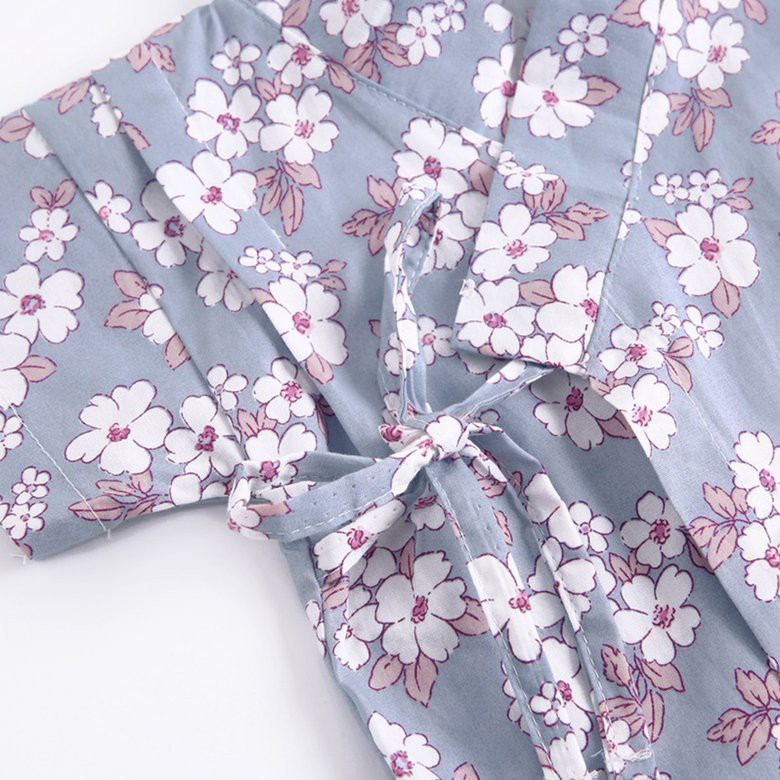 Áo Choàng Tắm Tay Ngắn Phong Cách Kimono Cho Bé