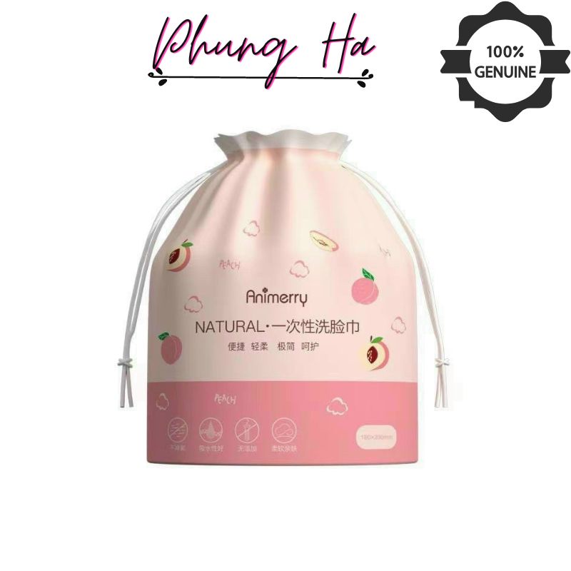 KHĂN GIẤY LAU MẶT HỒNG - Giấy thương hiệu ANIMERRY sang xịn mịn tiện dụng