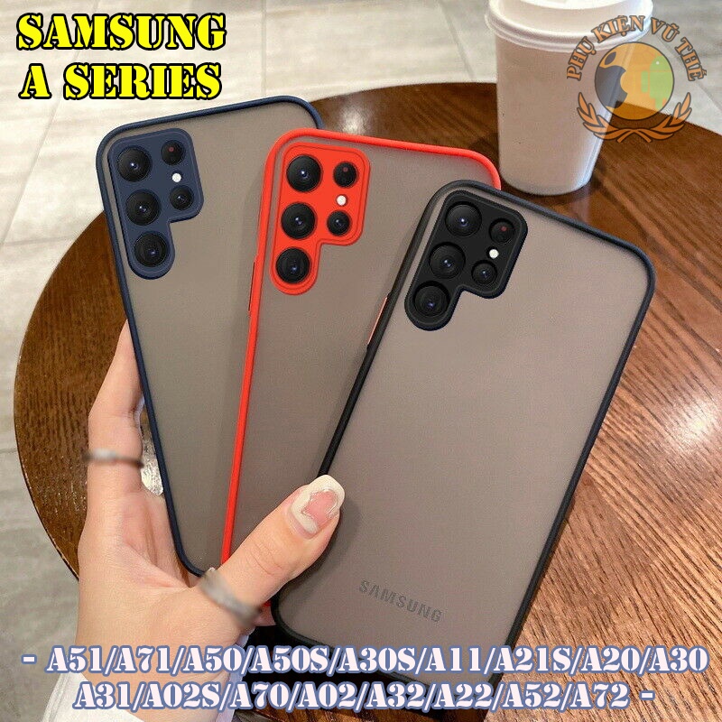 Ốp Lưng Nhám Đen Samsung A Series A51 A71 A30s A50s A50 A11 A21s A20 A30 A31 A02s A70 A02 A32 A22 A51 A72 Chống Bẩn