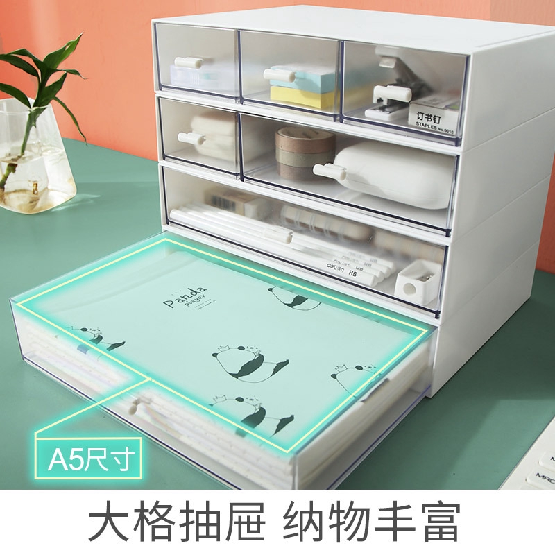 Stackable cosmetic plastic drawer box