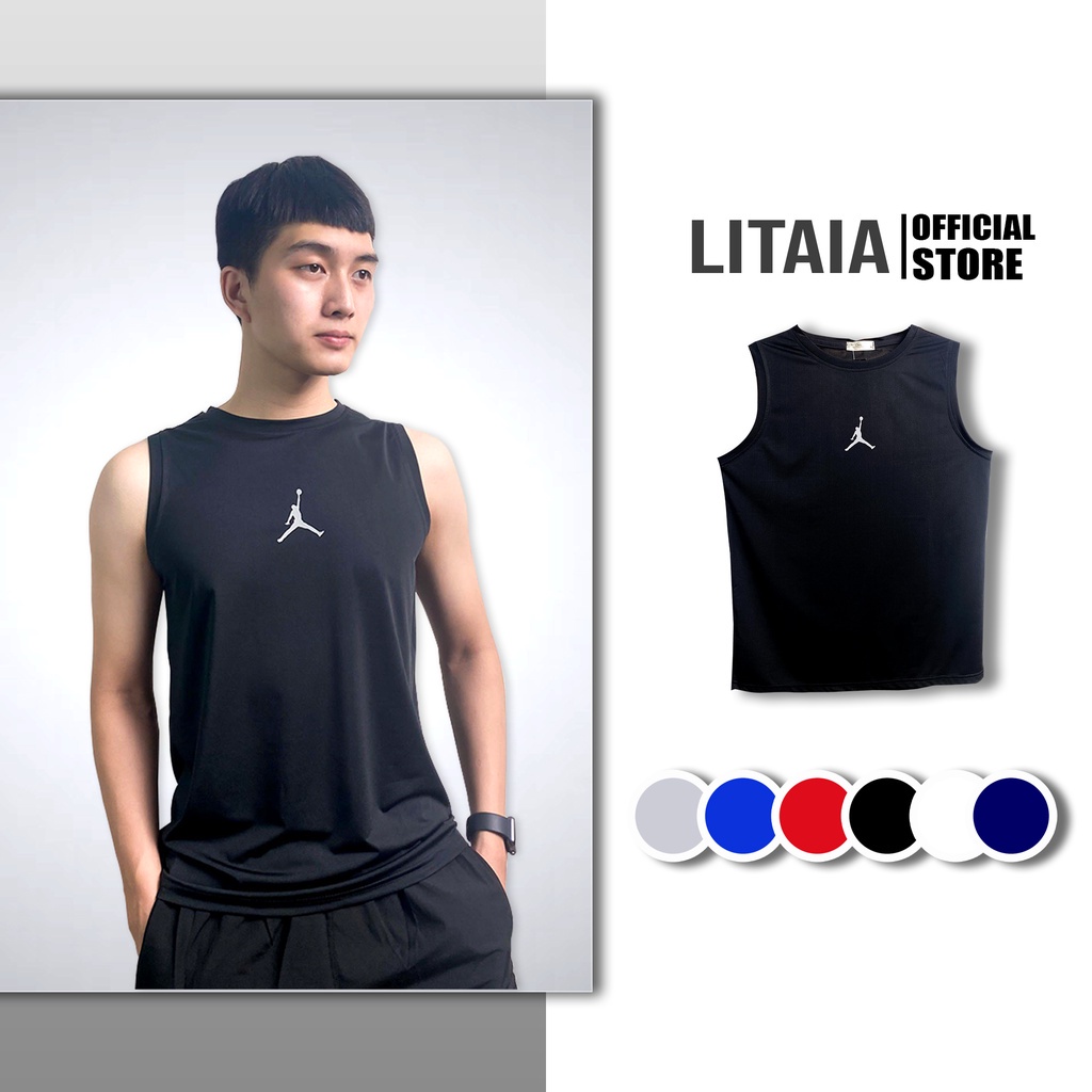 Áo Sát Nách Thể Thao Nam Áo Ba Lỗ Tanktop 5 Màu Decal Bóng Rổ