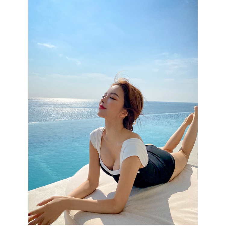 Bộ đồ bơi nữ liền mảnh rút nhún tôn dáng chất thun lạnh siêu đẹp