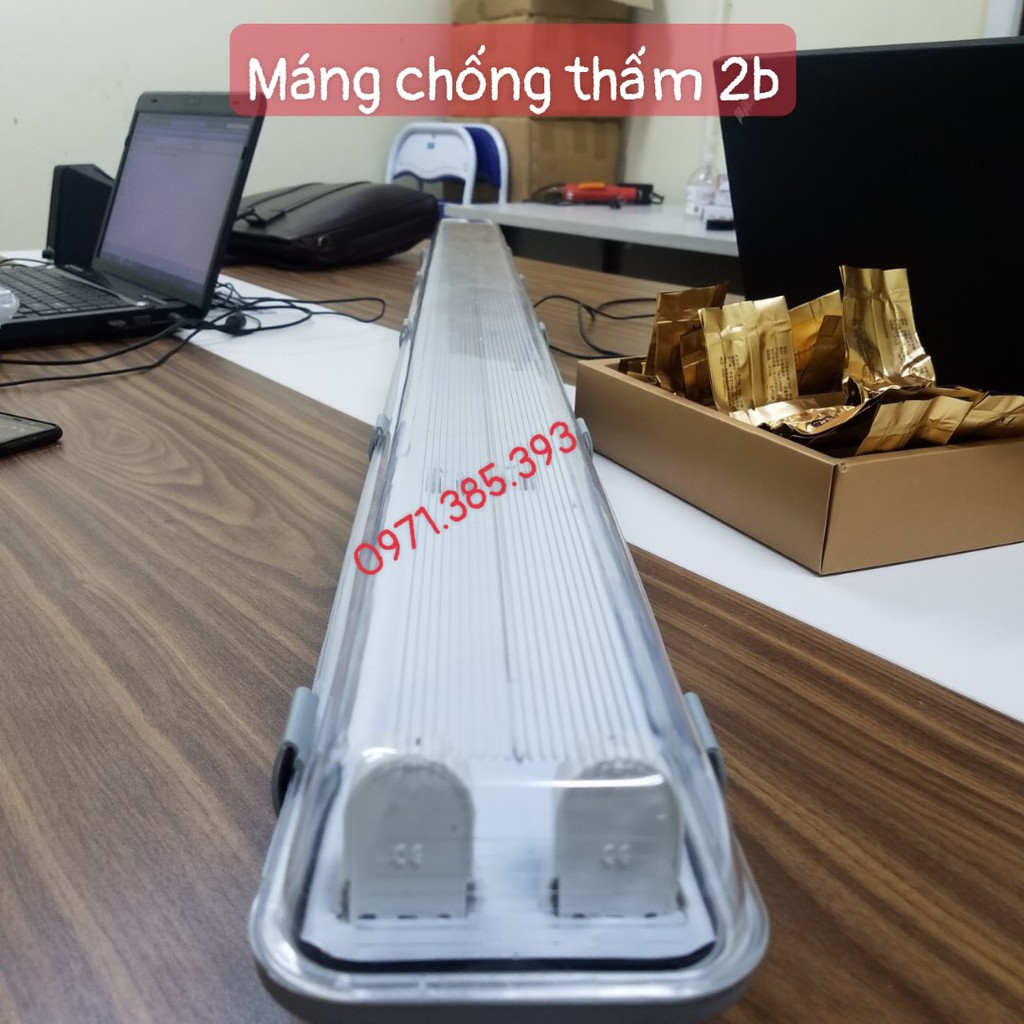 Máng đèn chống thấm chống ẩm đôi - máng đèn chống thấm 2 bóng - máng đèn led