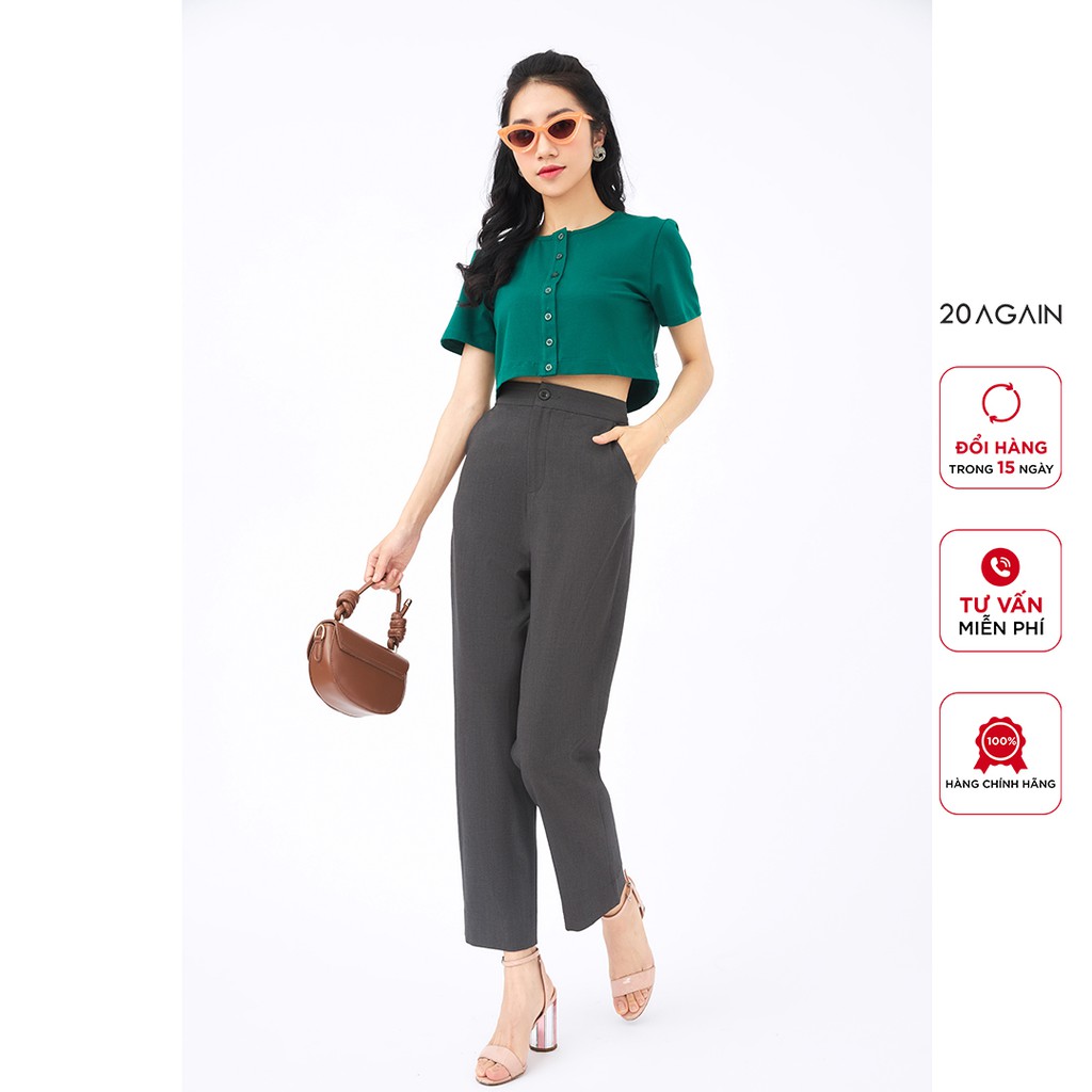 Áo Tshirt cài cúc thân trước 20AGAIN ATW0939 | BigBuy360 - bigbuy360.vn