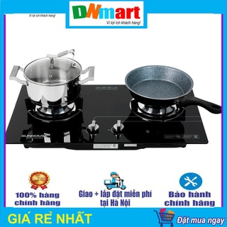 Bếp ga âm sunhouse shb5546mt 2 bếp nấu, đánh lửa ic