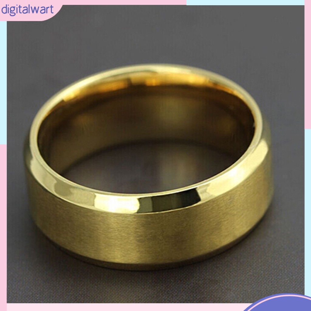 Nhẫn cưới chất liệu thép titanium đường kính 8mm cho cặp đôi