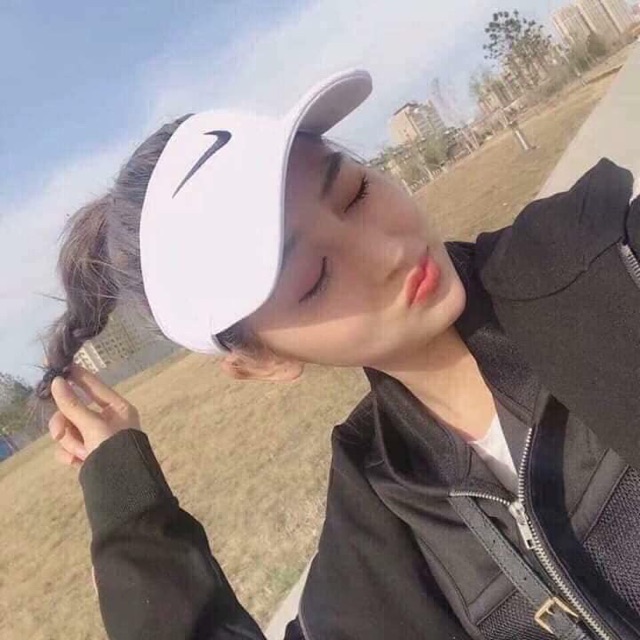 Mũ Ni ke Nửa Đầu Đen trắng