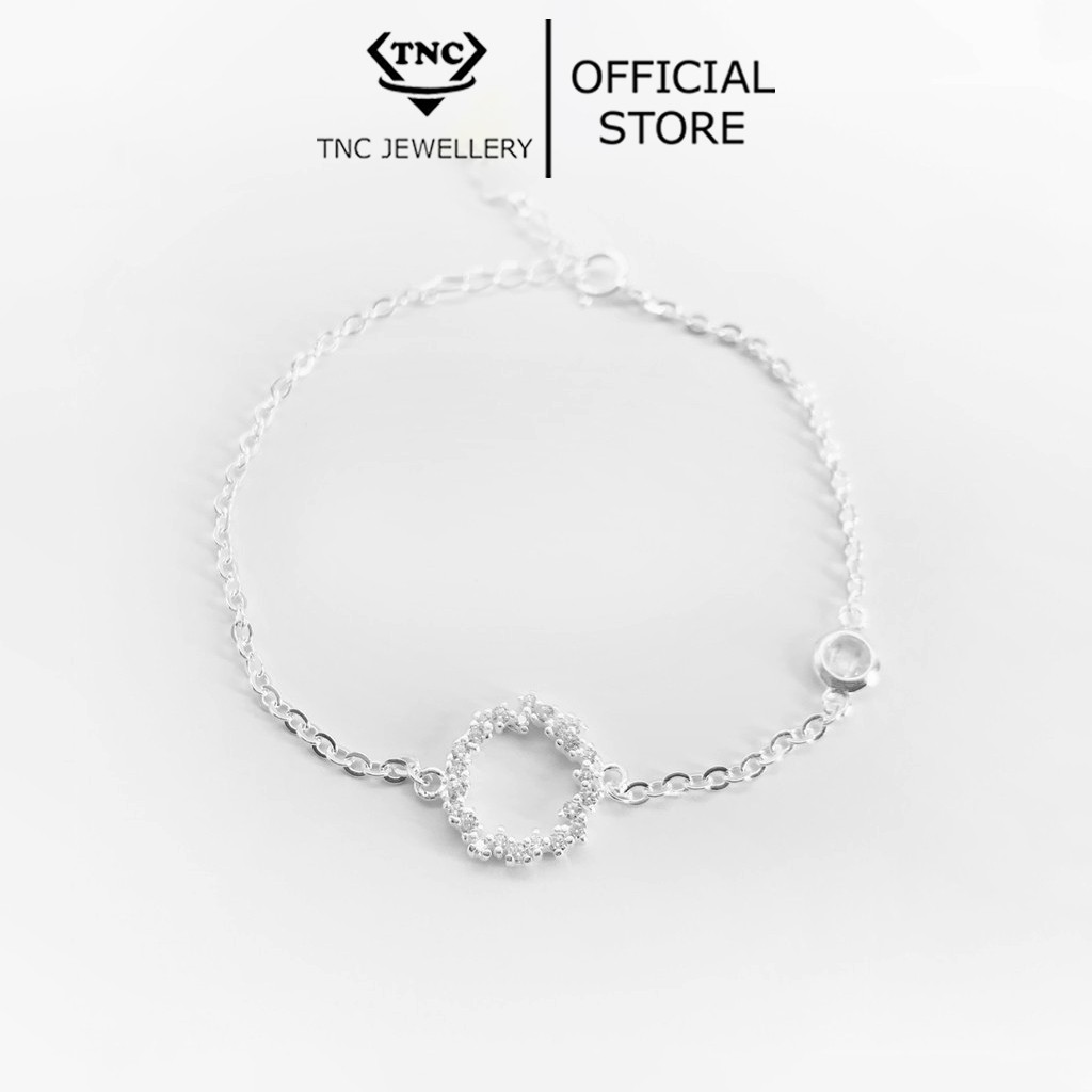 Vòng Tay Bạc, Lắc Tay Bạc Ý TNC JEWELLERY Huyền Thoại Biển Xanh Sang Trọng Cho Nữ