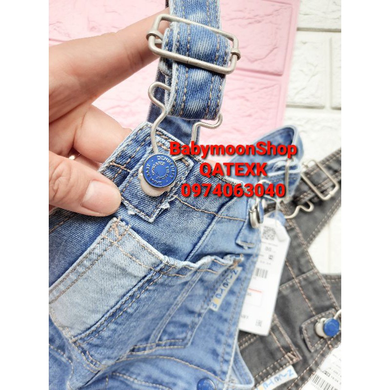 Quần Yếm Jean Ngắn Z.a.r.a Hai Màu Cho Bé