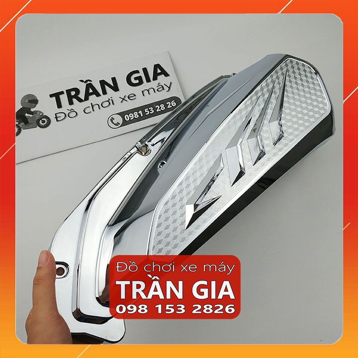 Chụp lọc gió xe sh350i sh350 sh 350i 350 năm 2022 ốp pô e bầu gió - phụ kiện trang trí xi inox cacbon