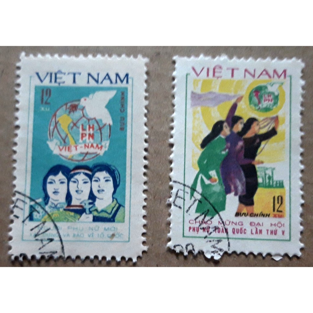 Tem sưu tập MS 394 Tem CTO Việt Nam Đại hội Phụ nữ toàn quốc lần thứ V 1982 ( 2 tem )