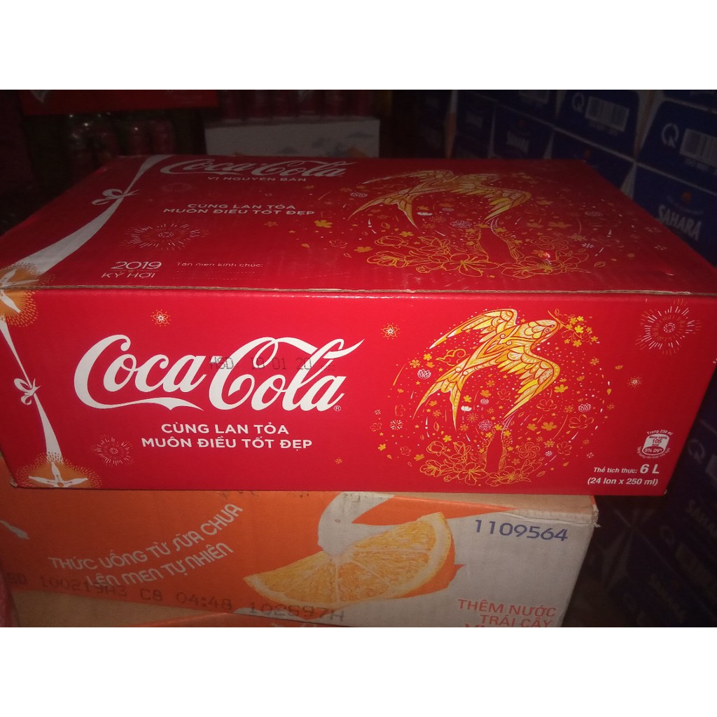  Thùng 24 lon nước ngọt Coca Cola 250ml