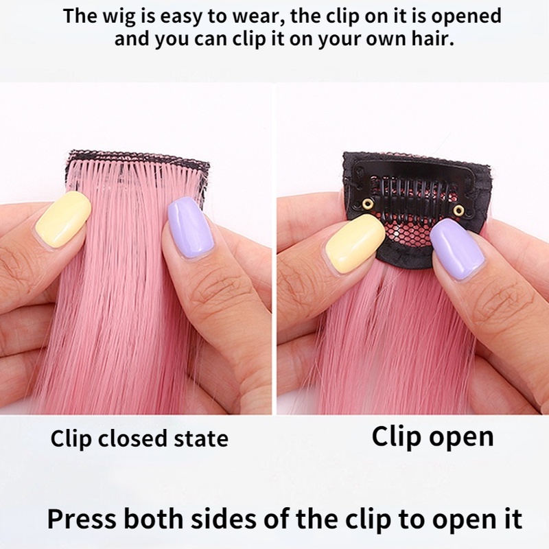 Cài tóc tóc giả thời trang tiện lợi sợi bện nhiều màu