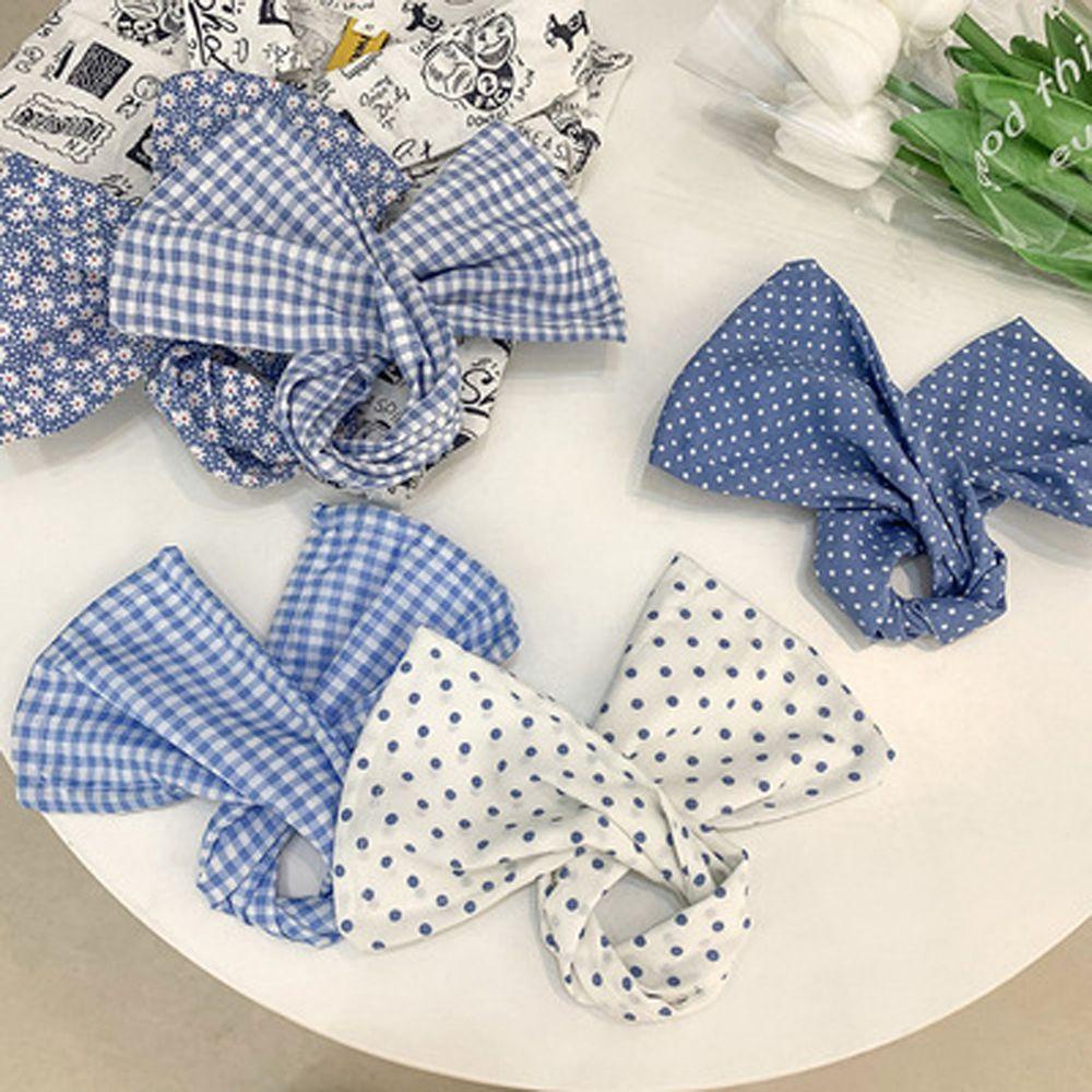 Dụng Cụ Búi Tóc Thời Trang Ngọt Ngào In Họa Tiết Kẻ Ô Lưới Hoa Dành Cho Bạn Gái