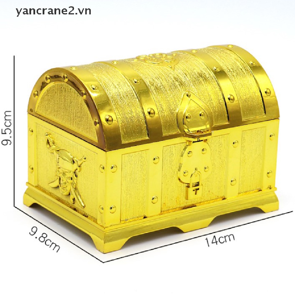 1 Hộp Kho Báu Cổ Điển Có Khóa Trang Trí Tiệc
