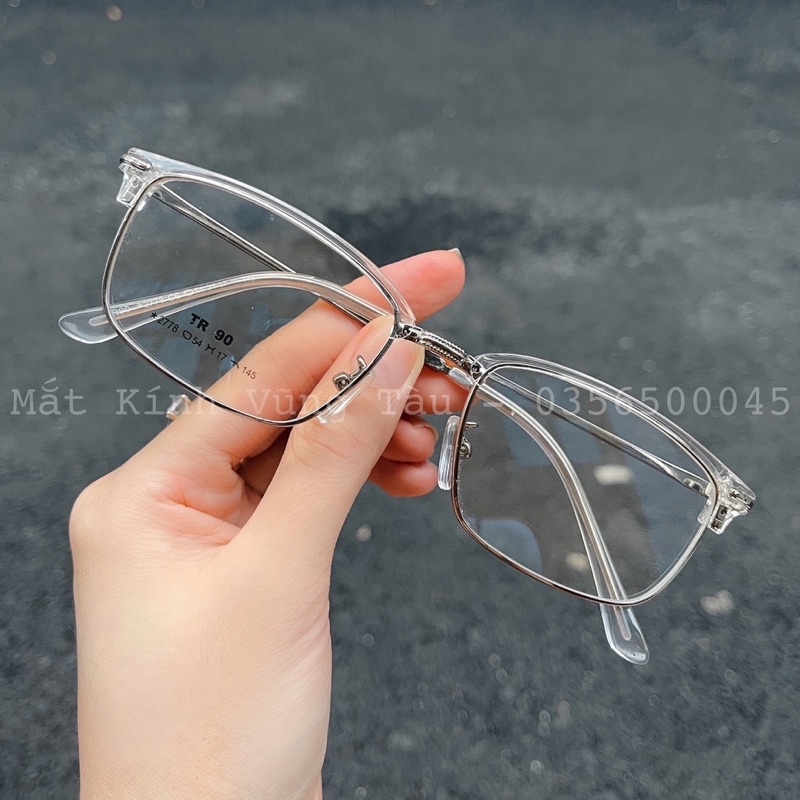 Kính nửa gọng trắng Form nhỏ