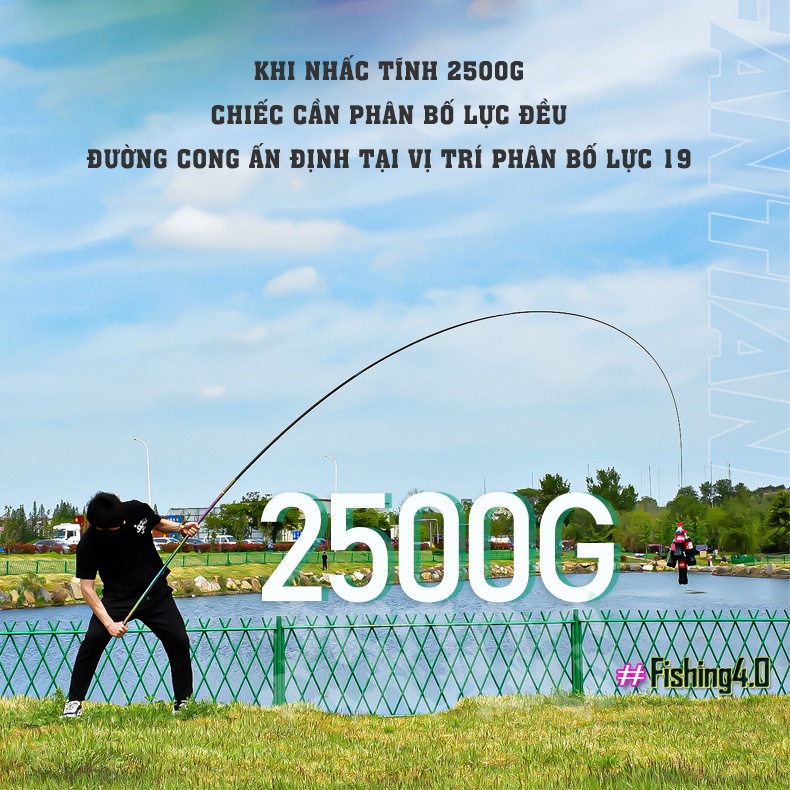 Cần Câu Tay TAIYU Thái Vũ ĐẠI THIÊN VĨ - TITAN 3D Đổi Màu Siêu Nhẹ Cao Cấp - THIEN VI