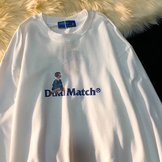 NUZIRO  Áo sweater  tay dài cổ tròn phong cách hiphop tùy chọn màu sắc cho nữ