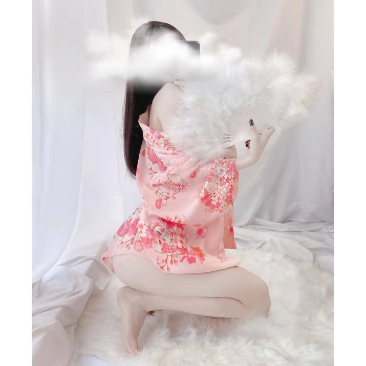 COSPLAY KIMONO HỒNG CAM SÁNG DA SEXY GỢI CẢM | BigBuy360 - bigbuy360.vn