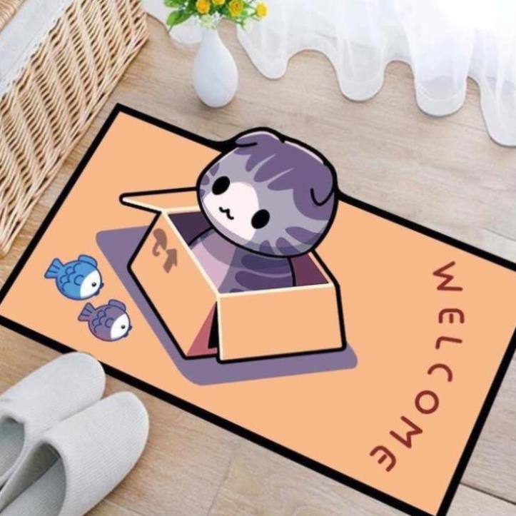 Thảm lau chân hình thú❤️thảm chùi chân hình thú❤️chống trượt kháng khuẩn 40*60cm