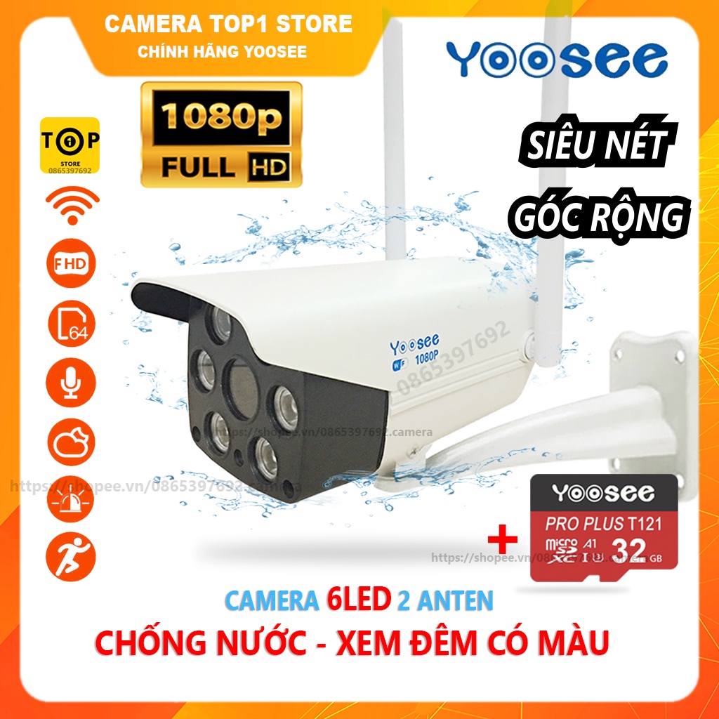 [Góc Rộng] Camera IP YooSee Ngoài Trời W26 Tiếng Việt , Thẻ 32Gb Yosee Chuyên Dụng