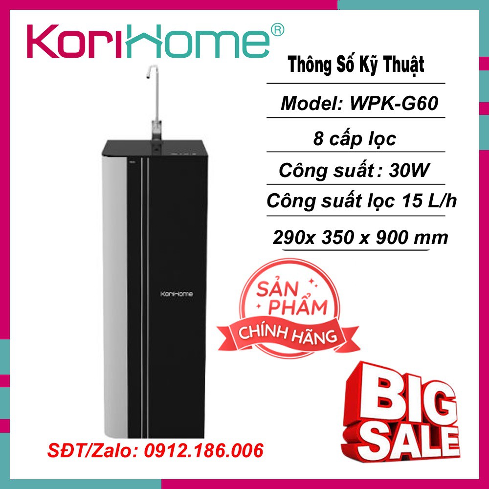 Máy Lọc Nước Cao Cấp Korihome WPK K-PRO G60