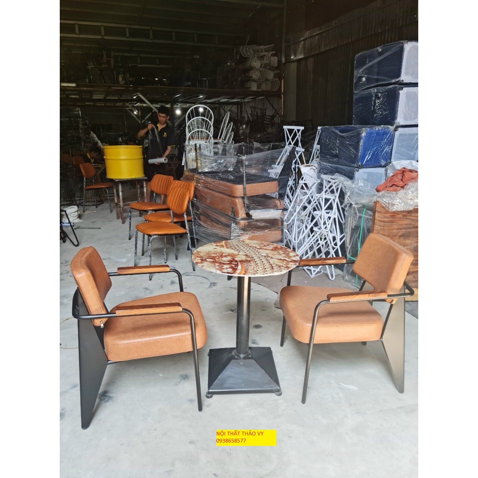 GHẾ CÀ PHÊ CHÂN SẮT BỌC NỆM_BAN CÔNG_GHẾ SẮT TA_01