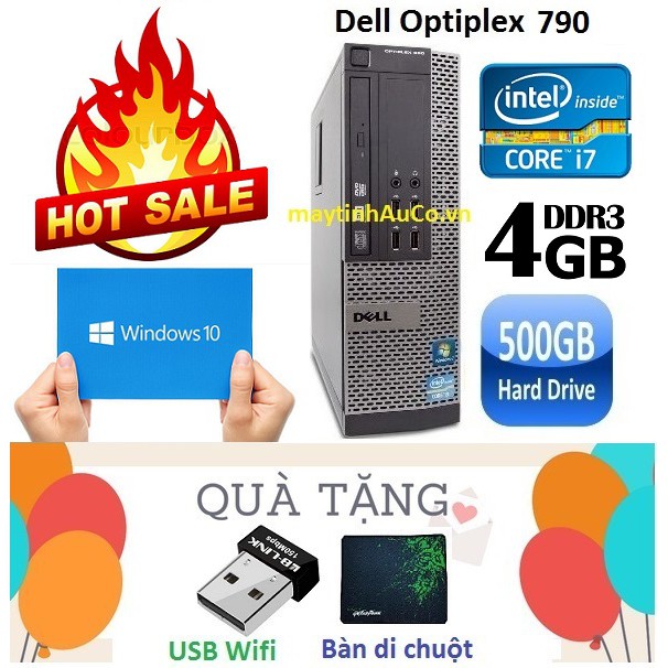 Máy tính đồng bộ Dell Optiplex 790 core i7 / RAM 4GB/ HDD 500GB , ,