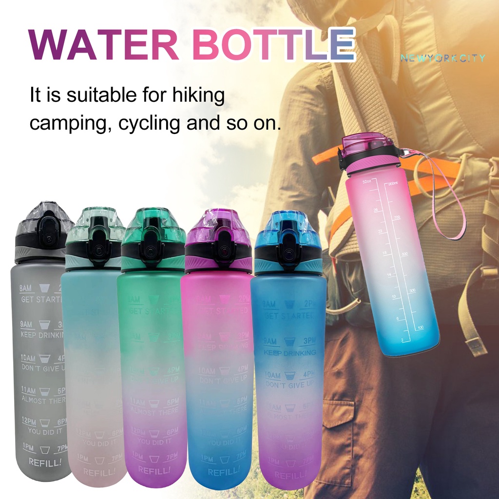 Bình Nước Trong Suốt Miệng Rộng Dung Tích 1L Tiện Dụng Cho Hoạt Động Ngoài Trời