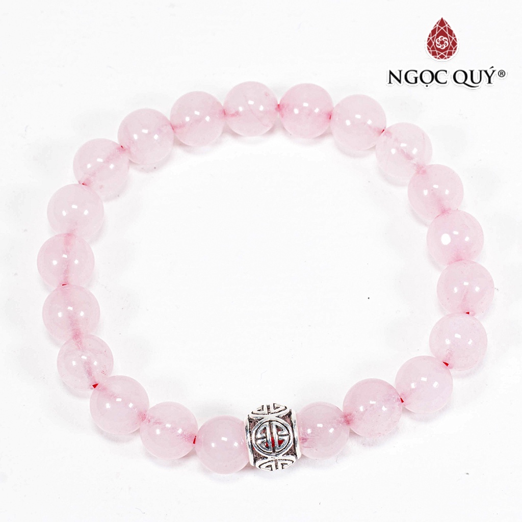 Vòng TA hồng phối charm bạc - Ngọc Quý