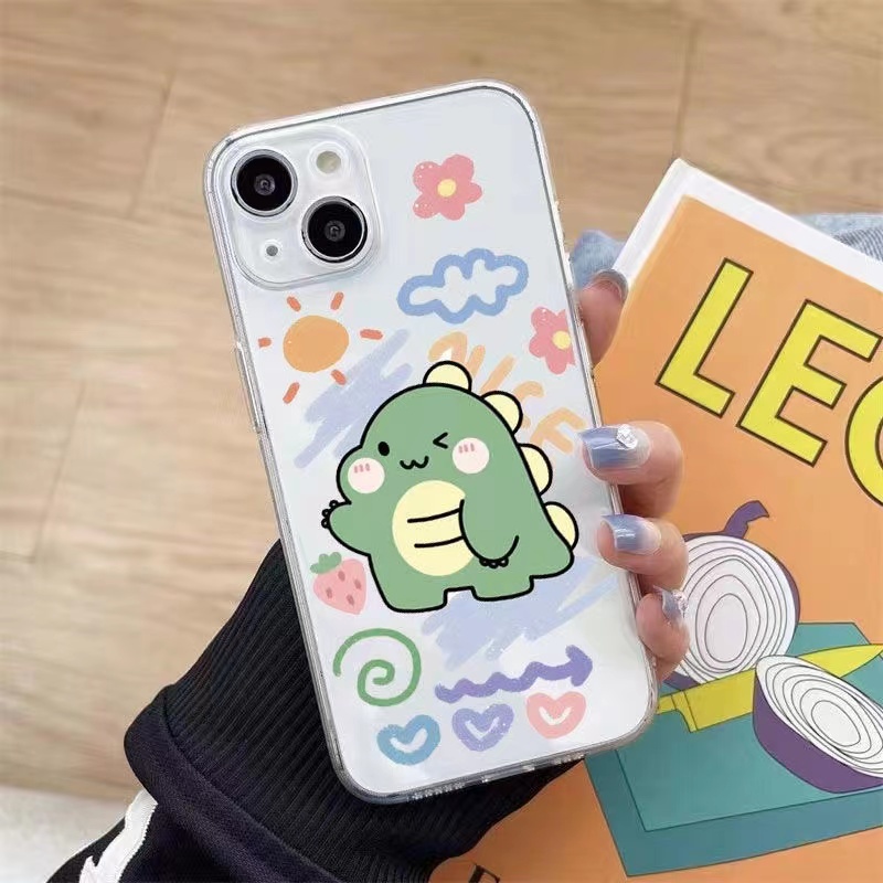 Ốp Điện Thoại Trong Suốt Hình Khủng Long Cho iphone 11 13 7 8 Plus 12 13Pro Max X XS Max 7 8 SE 2020