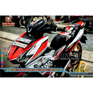 Tem Trùm Winner X 150 Cá Mập Đỏ Bạc - W-35022