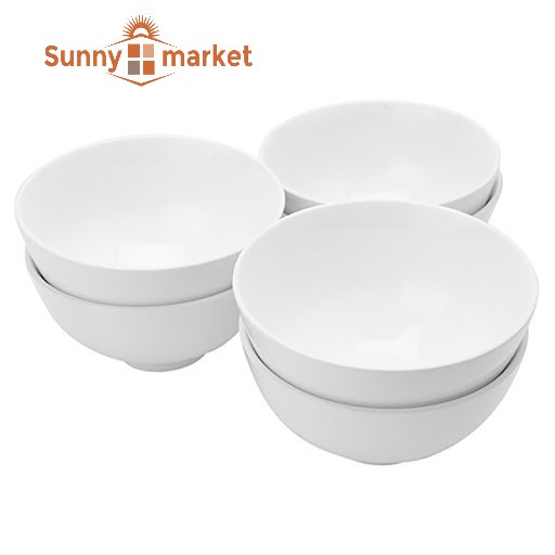 Bộ 6 chén sứ trắng trơn size 11cm, bộ 6 bát ăn cơm, combo 6 chén ăn cơm
