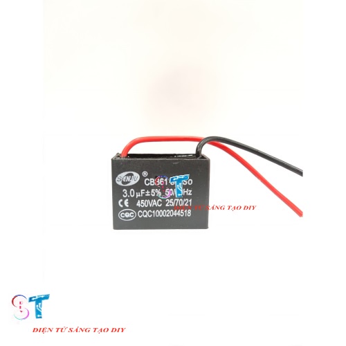 TỤ QUẠT DÂY SENJU CBB61 3UF 450V CHÍNH HÃNG