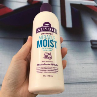 Dầu gội giữ ẩm cho tóc khô Aussie Miracle Moist 300ml