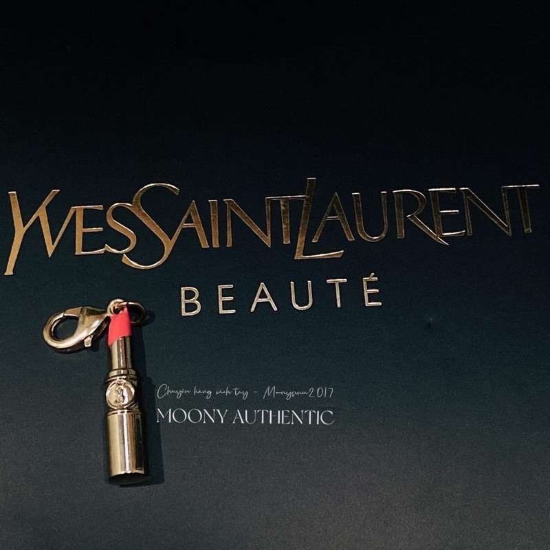 Charm treo túi/ chìa khoá hàng gift hãng Ysl thỏi son vs chai nước hoa cực cute.