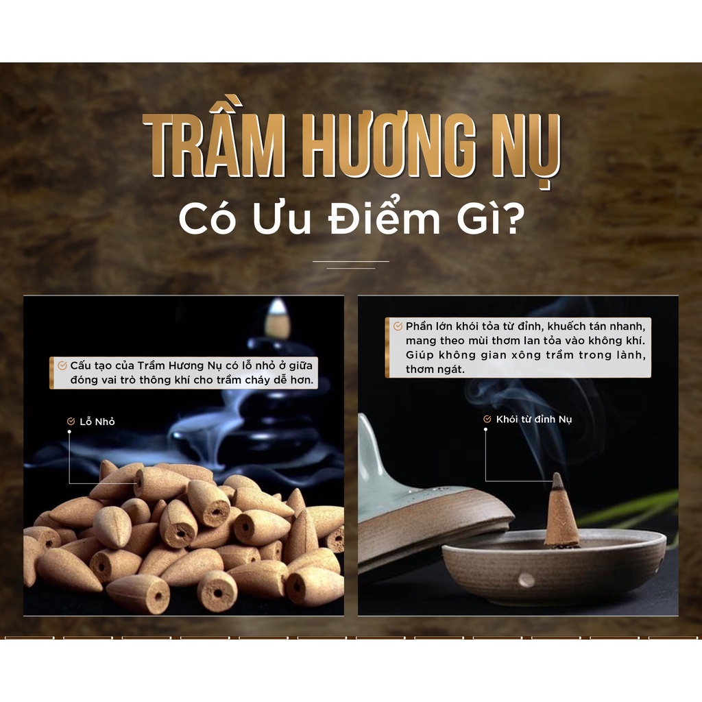 Nhang nụ sạch - hộp 120g [Nhang trầm Huế] [Mộc SEN Huế]