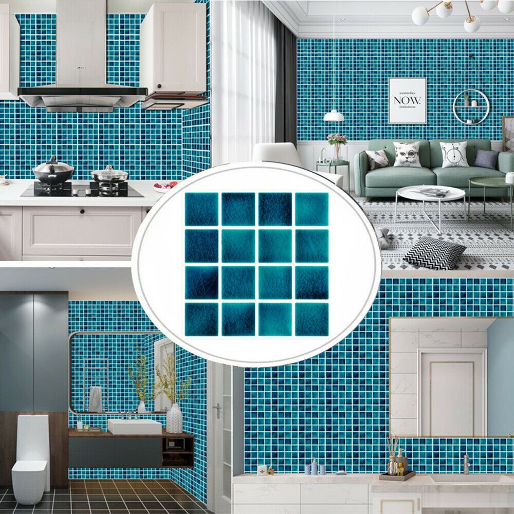 10 Miếng dán tường giả gạch tự dính chống nước có thể tháo gỡ trang trí nhà cửa DIY