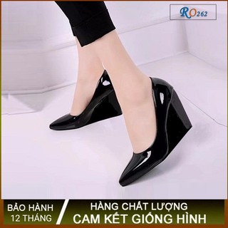 Giày cao gót nữ đẹp đế xuồng 7p hàng hiệu rosata màu đen ro262
