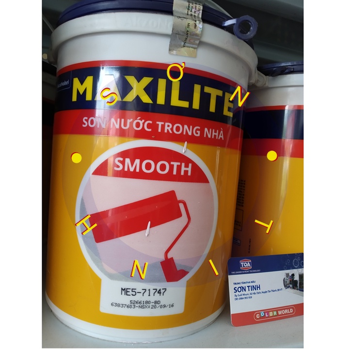 (Bán lẻ 1 kg) Sơn tường MAXILITE SMOOTH INTERIOR sơn nước nội thất màu trắng, hồng, xanh , kem sơn nước trong nhà