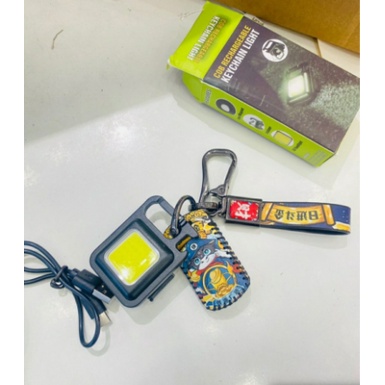 Đèn LED COB Mini Có Móc Khóa Đa Năng 3 Chế Độ Sạc Cổng USB Tiện Dụng