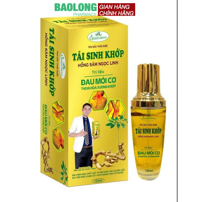 Tinh dầu thảo dược Tái Sinh Khớp Hồng Sâm Ngọc Linh 125ml